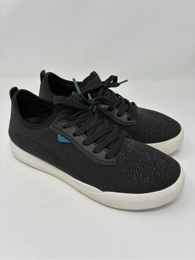 Vessi Black Knit Lace-Up Sneakers with White Sole women’s 8